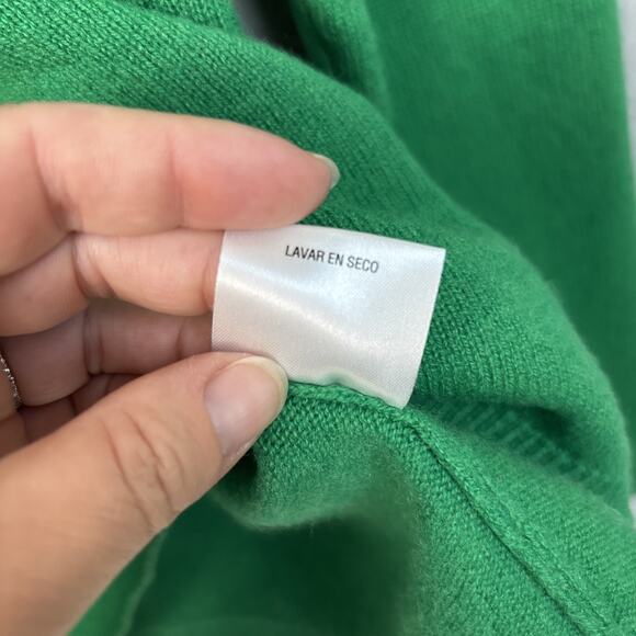 Charter Club Luxury 100% Cashmere Sweater Woman Small Pullover Crew Neck Green - Picture 6 of 9